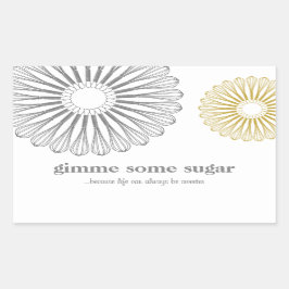 Pegatina Rectangular Pastelería Chef Baking Whisk Restauración moderna