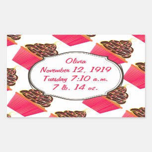 Pegatina Rectangular Pasteles