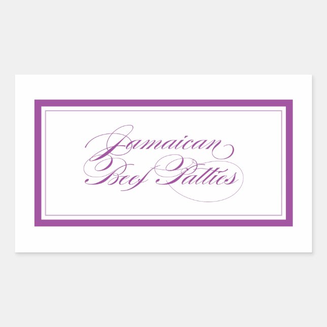 Pegatina Rectangular Patentes de carne de vacuno personalizado_jamaiqui (Anverso)