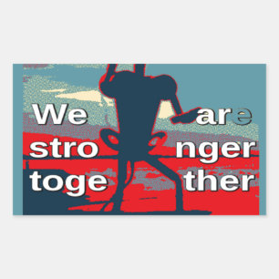 Pegatina Rectangular Patriotic USA Hope Graphic Art Print Design