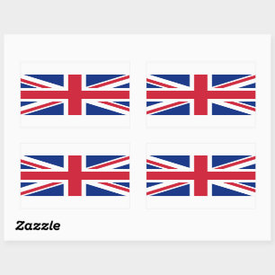 Pegatina Rectangular Patriótico Unión Británica Bandera Bandera Rect