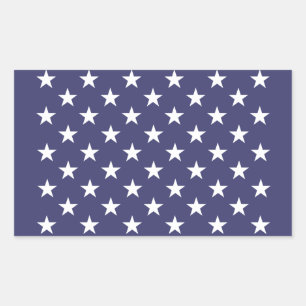 Pegatina Rectangular Patrón de bandera estadounidense patriótica de las