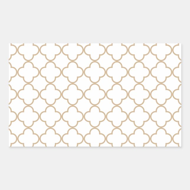 Pegatina Rectangular Patrón de canto 1 arena (Anverso)