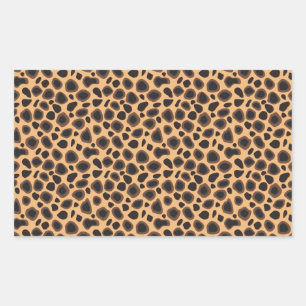 Pegatina Rectangular Patrón de Cheetah