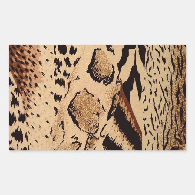 Pegatina Rectangular Patrón de Cheetah (Anverso)