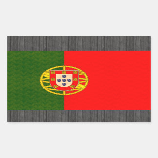 Pegatina Rectangular Patrón de cosecha Bandera portuguesa