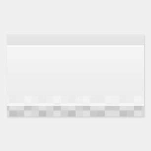 Pegatina Rectangular Patrón de cuadrados blancos y grises claros.