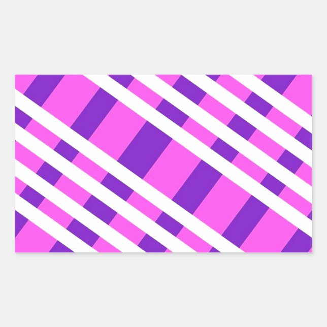 Pegatina Rectangular Patrón de diseño moderno (Anverso)