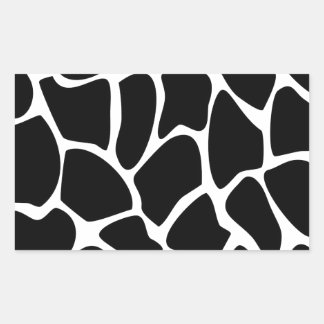 Pegatina Rectangular Patrón de impresión de jirafas. Diseño de impresió