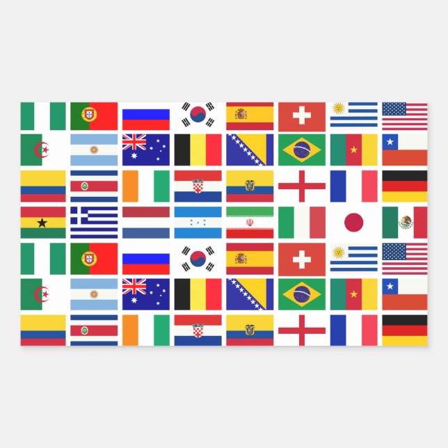 Pegatina Rectangular Patrón de indicadores SOCCER 2014 (Anverso)