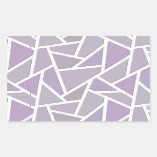 Pegatina Rectangular Patrón de mosaico de lavanda
