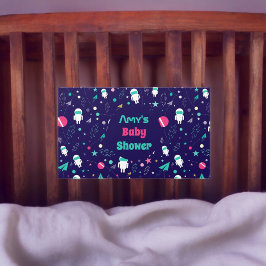 Pegatina Rectangular Patrón de Personalizado astronauta espacial