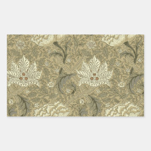 Pegatina Rectangular Patrón floral William Morris Windrush: Vintage