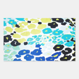 Pegatina Rectangular Patrón moderno de leopardo