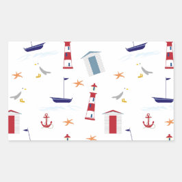 Pegatina Rectangular Patrón naumático simple