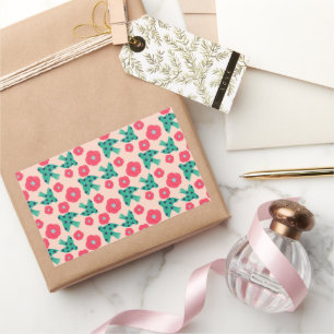 Pegatina Rectangular Pattern_8_camellia y bird_2