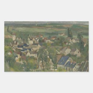Pegatina Rectangular Paul Cezanne - Auvers, vista panorámica