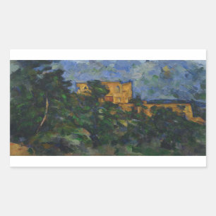 Pegatina Rectangular Paul Cezanne - Chateau Noir