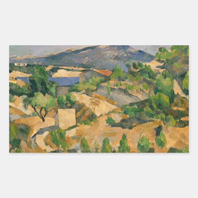Pegatina Rectangular Paul Cezanne - Presa Francois Zola (Anverso)