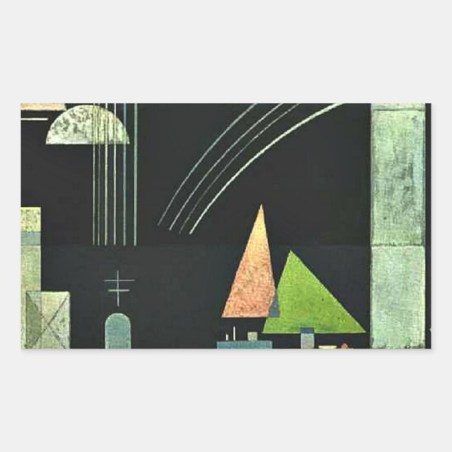 Pegatina Rectangular Paul Klee — En Reposo, (Anverso)