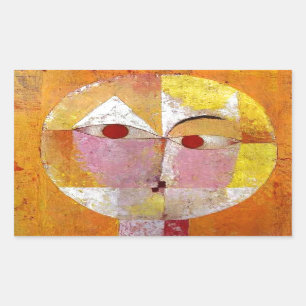Pegatina Rectangular Paul Klee Senecio Painting