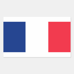 Pegatina Rectangular Pavillon de la France Bandera