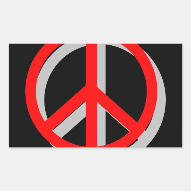 Pegatina Rectangular Paz (Anverso)
