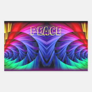 Pegatina Rectangular Paz_