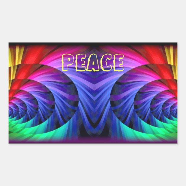 Pegatina Rectangular Paz_ (Anverso)