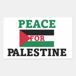 Pegatina Rectangular Paz para Palestina