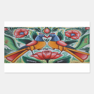 Pegatina Rectangular Peacock stickers