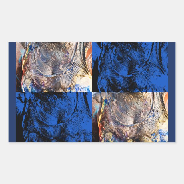 Pegatina Rectangular pecho de carnaval (Anverso)