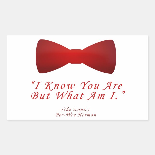 Pegatina Rectangular pee wee herman (Anverso)