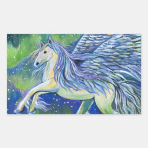 Pegatina Rectangular Pegasus En Luz Del Norte