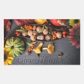 Pegatina Rectangular Pegatinas - Agradecimientos grabados