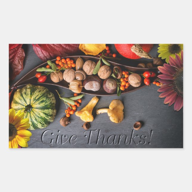 Pegatina Rectangular Pegatinas - Agradecimientos grabados (Anverso)