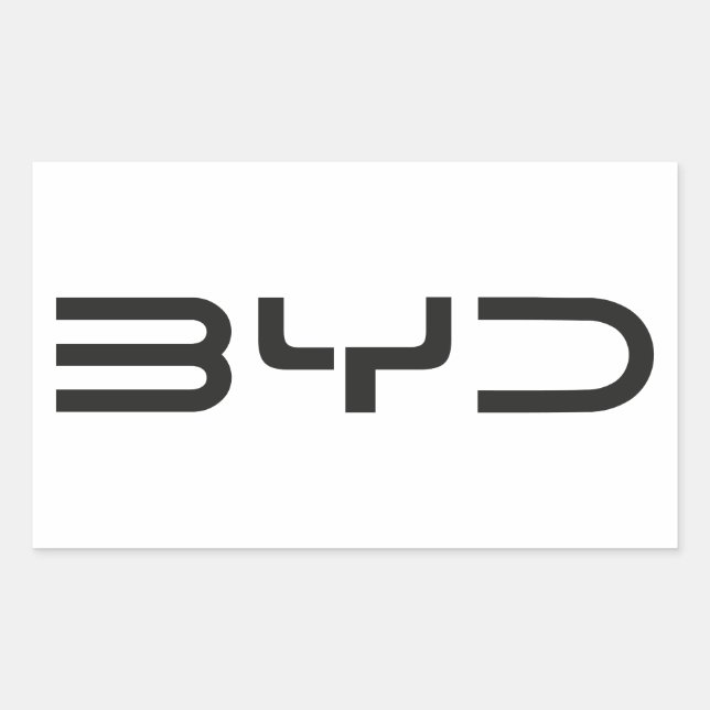 PEGATINA RECTANGULAR PEGATINAS BYD (Anverso)