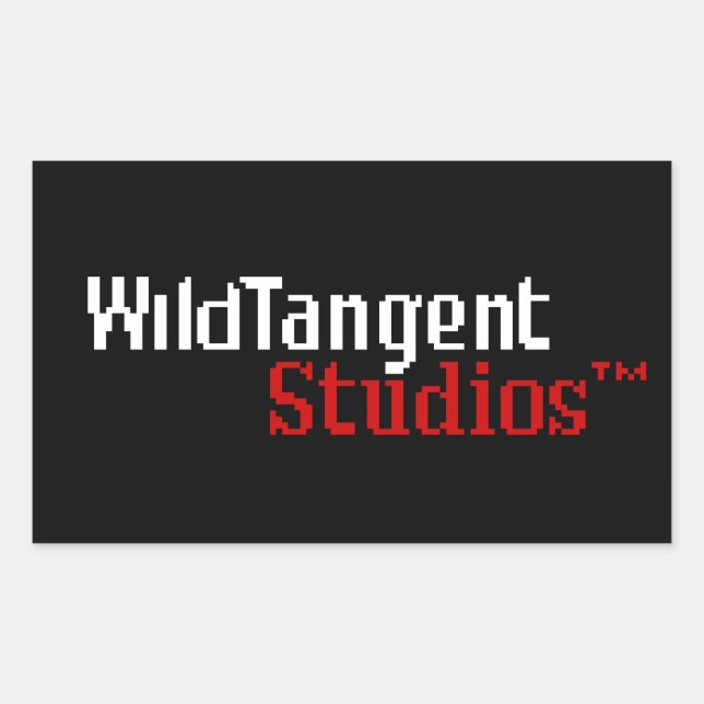 Pegatina Rectangular Pegatinas con logotipo de WildTangent (Anverso)