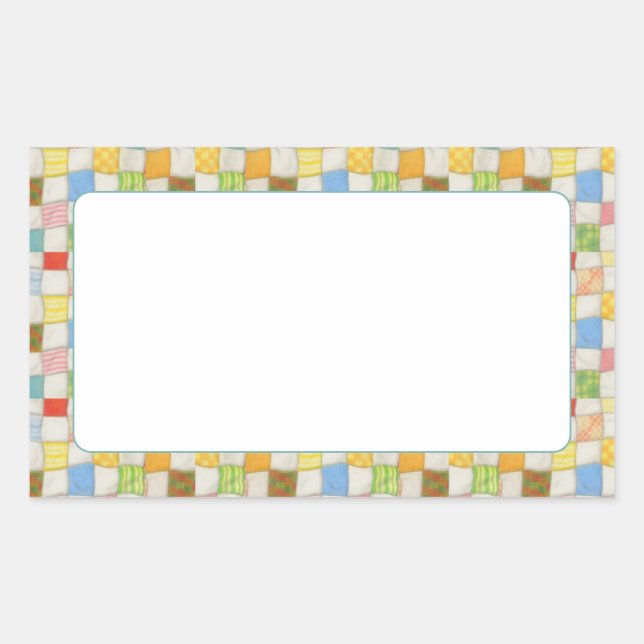 Pegatina Rectangular Pegatinas CRAZY QUILT Rectangle Matte (Anverso)