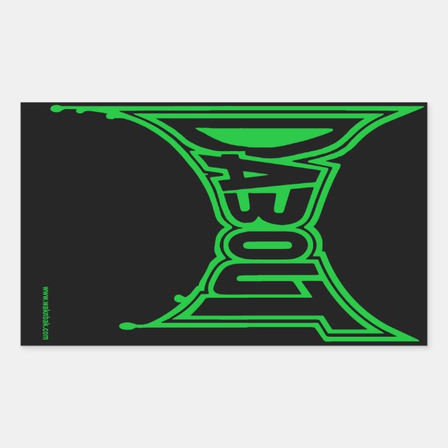 Pegatina Rectangular pegatinas "Dab Out", Glossy (Anverso)