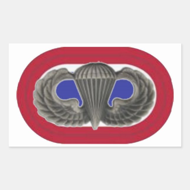Pegatina Rectangular Pegatinas DE ALAS JUMP/OVAL 82D AIRBORNE (Anverso)