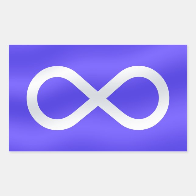 Pegatina Rectangular Pegatinas de arte de la bandera de Metis Pegatinas (Anverso)