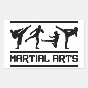 Pegatina Rectangular Pegatinas de artes marciales