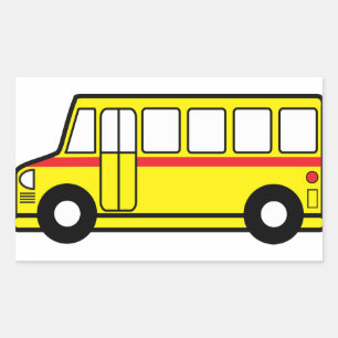 Pegatina Rectangular Pegatinas de autobuses escolares amarillos