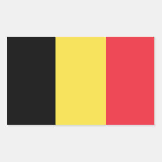 Pegatina Rectangular Pegatinas de bandera de Bélgica