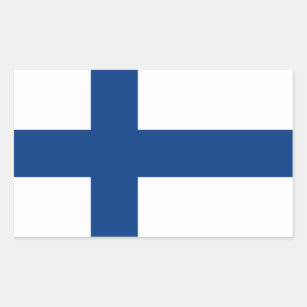 Pegatina Rectangular Pegatinas de bandera de Finlandia