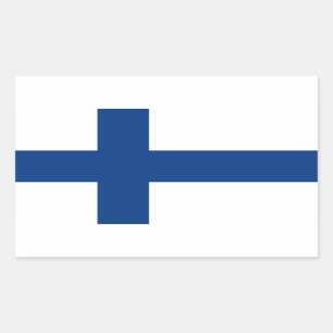 Pegatina Rectangular Pegatinas de bandera de Finlandia