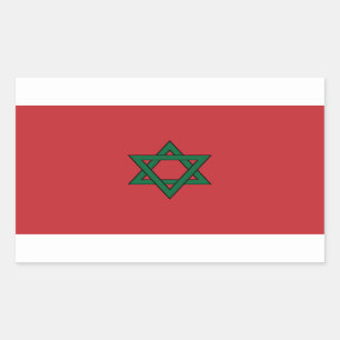 Pegatina Rectangular Pegatinas de bandera de Marruecos