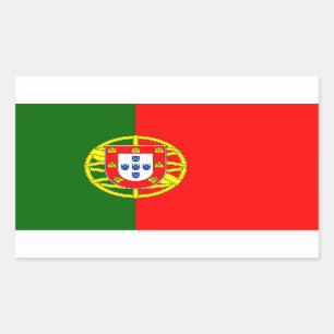Pegatina Rectangular Pegatinas de bandera de Portugal