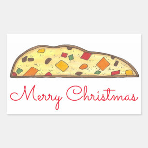 Pegatina Rectangular Pegatinas de Biscotti navideños en Italia